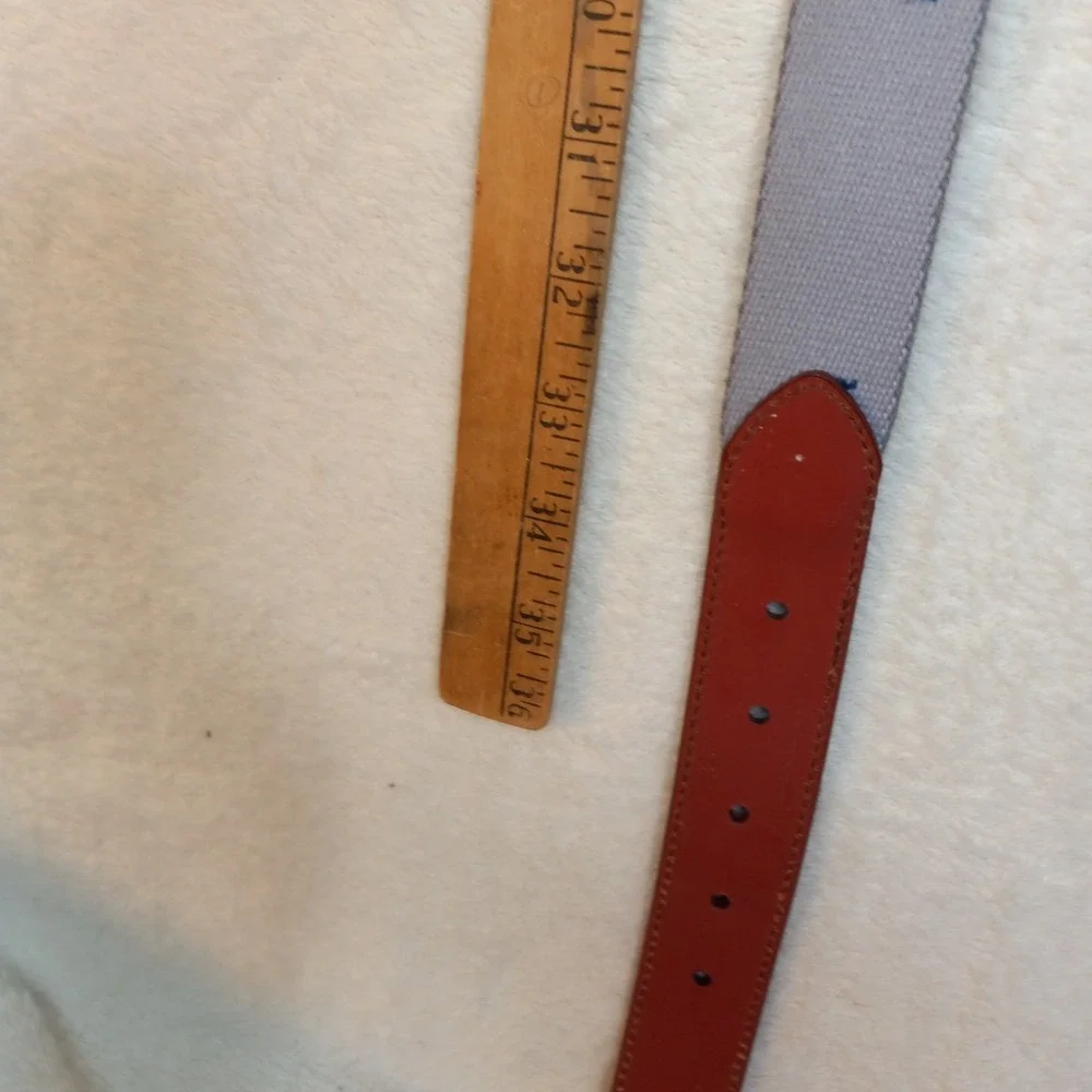 Peter Millar Belt Size 36 THE PADJI GREAT CONDITION GREEN WITH BLUE AND GREY